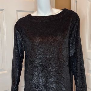 NWT! Vintage Cricket Lane Puttin’ On The Glitz Black Shimmer Top…size XL